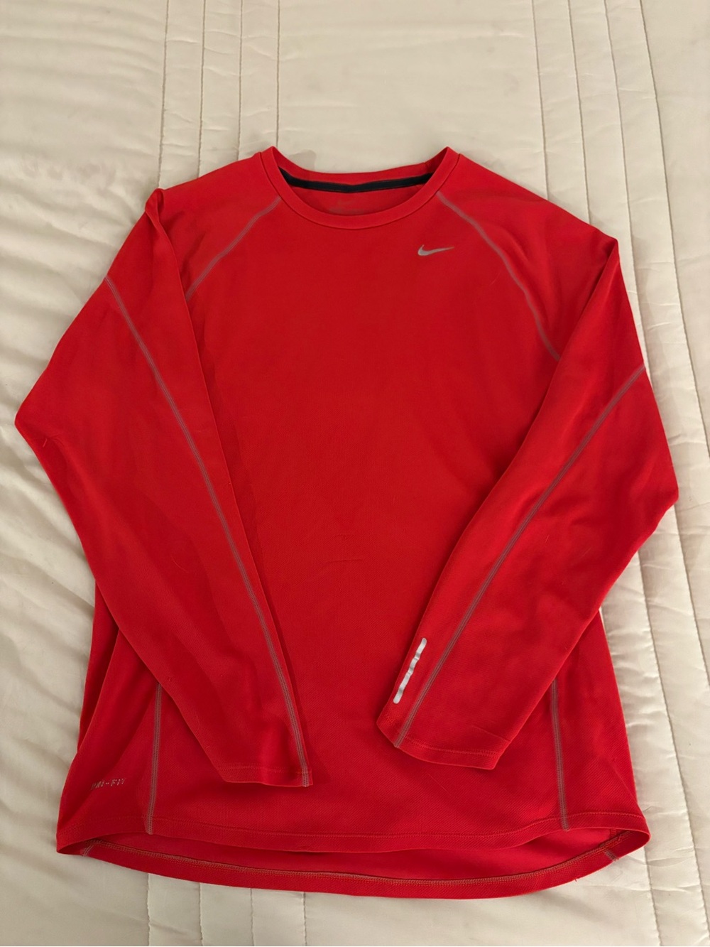 Nike Men’s Red Running Dri-FIT Long-Sleeve Shirt
